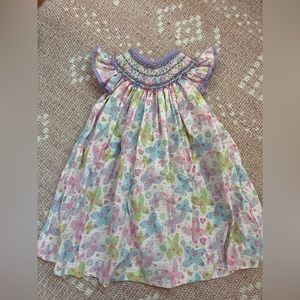 Smocked butterfly dress